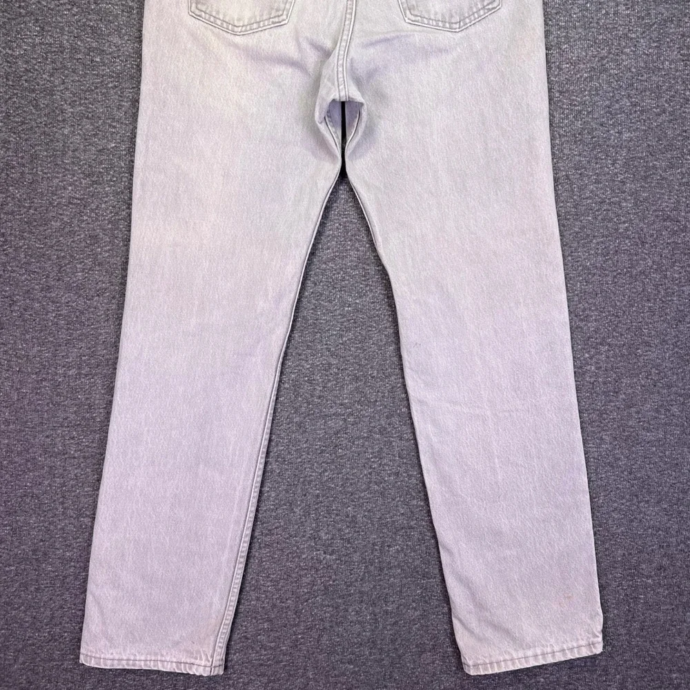 Vintage Levis 509 Jeans Mens 31x31 Gray USA Straight Casual Black Tab Talon 42